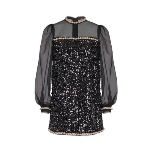 Chiffon Sequin Mini Dress