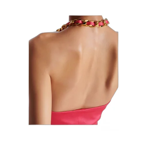 Draped Silk Halterneck Top