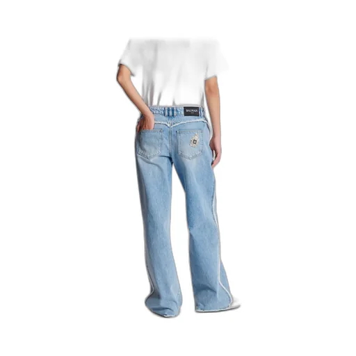 Straight-Leg Denim Jeans