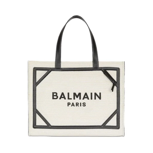 Medium Raffia B-Army Tote Bag