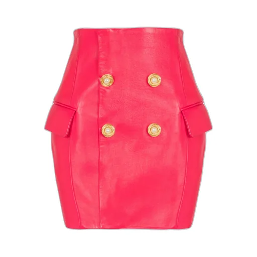 Short Lambskin Skirt