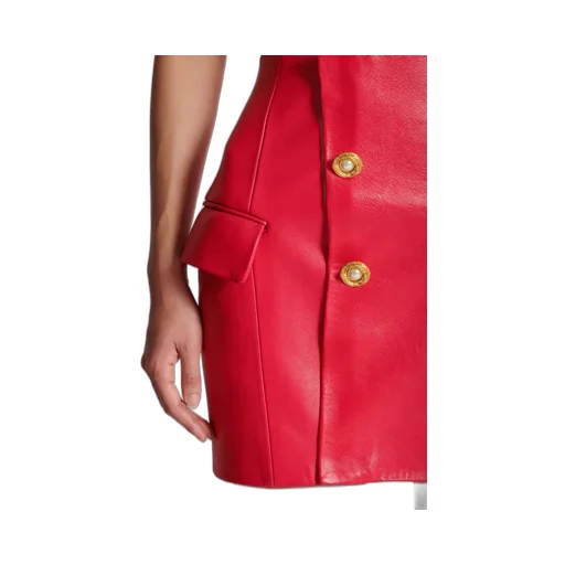 Short Lambskin Skirt