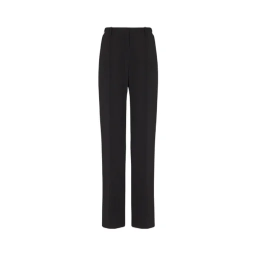 Crepe Straight-Leg Tailored Trousers