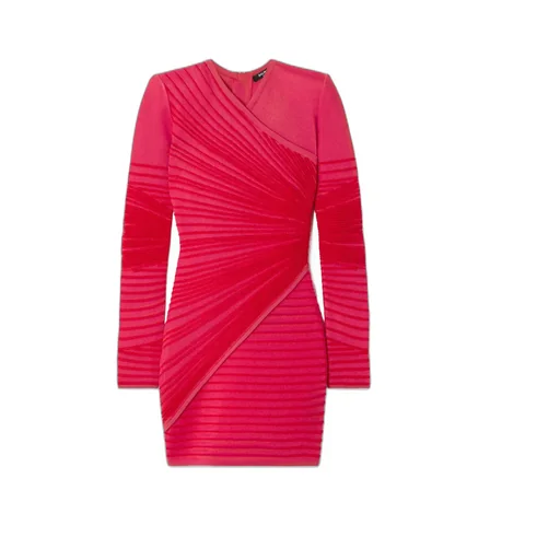 Wrap Effect Fitted Mini Dress