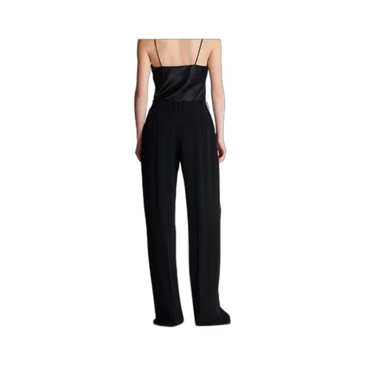 Crepe Straight-Leg Tailored Trousers