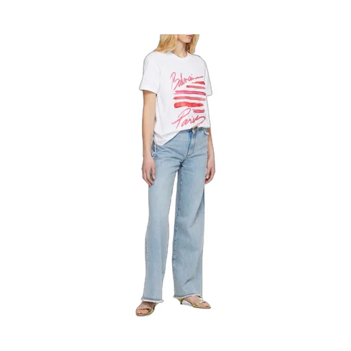 T-Shirt With Balmain Lipstick Print