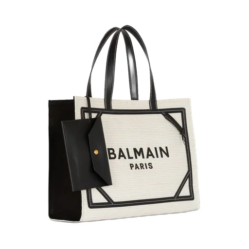 Medium Raffia B-Army Tote Bag