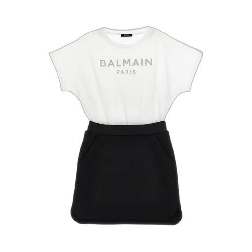 Logo Printed Crewneck Dress