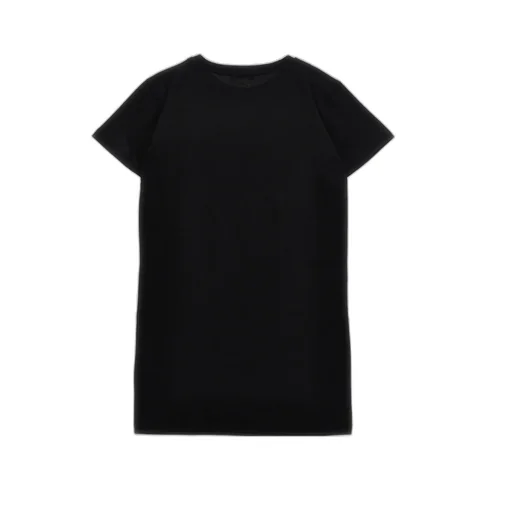 Logo Appliqué Crewneck Straight Hem Dress