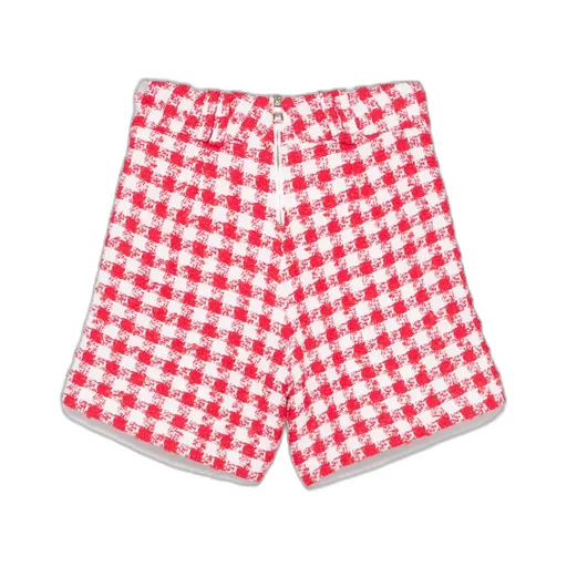Button-Detailed Gingham-Check Shorts