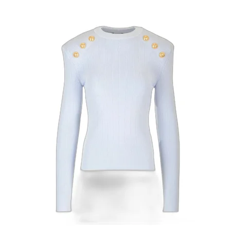 Button Embellished Knitted Jumper