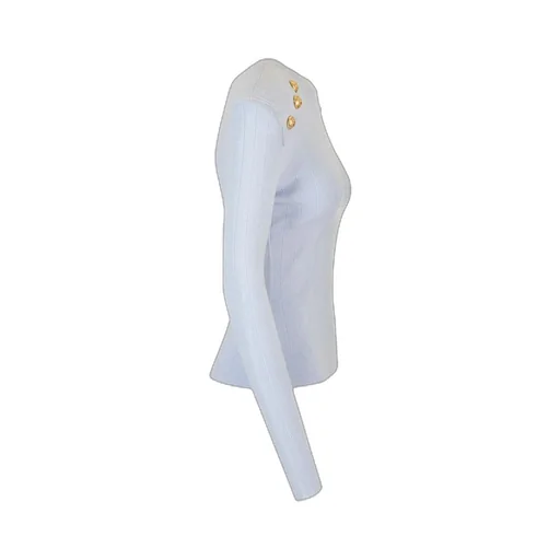 Button Embellished Knitted Jumper