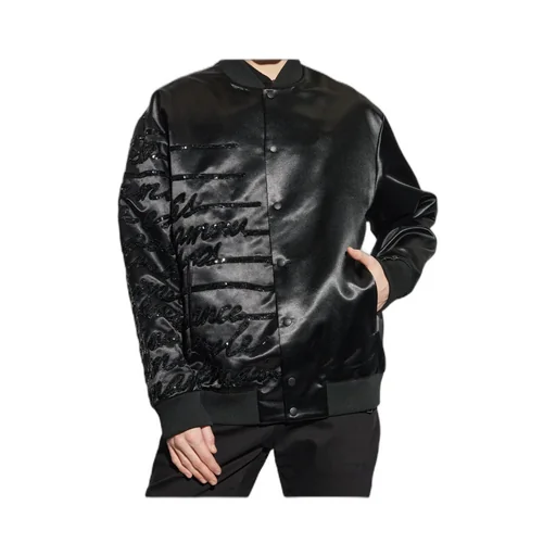 Sequin Embellished Bomber Jacket