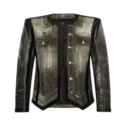 Cropped Leather Jacket