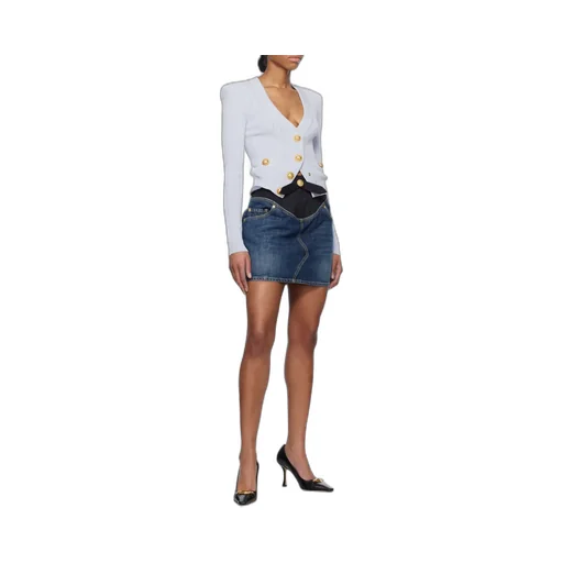 Panelled Denim Skirt