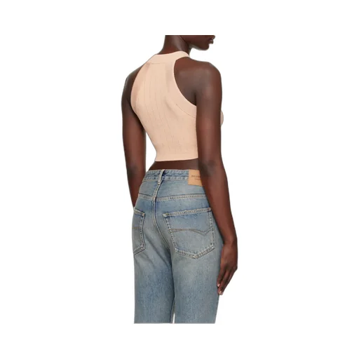 Halterneck Knit Cropped Top