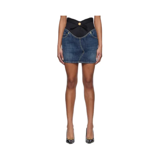 Panelled Denim Skirt