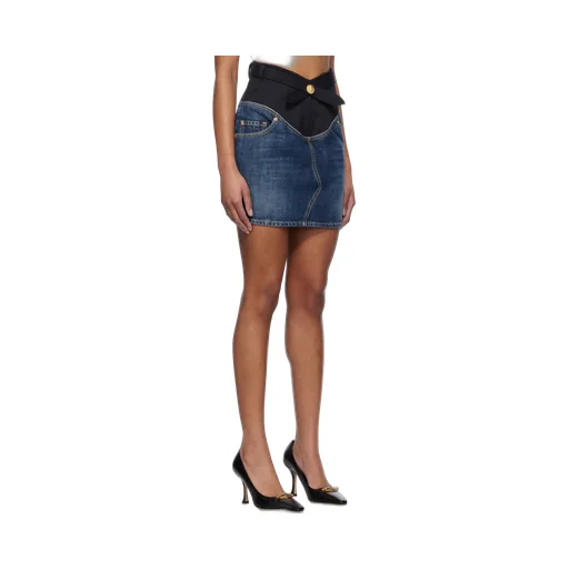 Panelled Denim Skirt