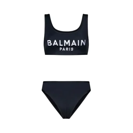 Logo Printed Two Piece Swimsuit