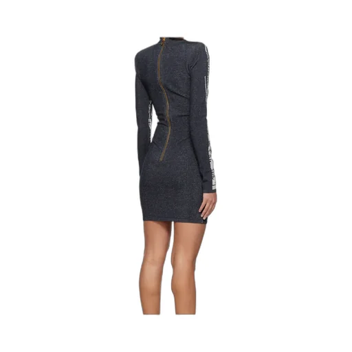 Short Embroidered Dress With Body Motif