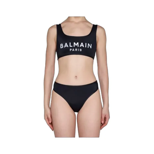 Logo Printed Two Piece Swimsuit