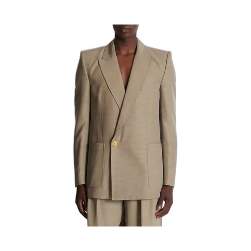 1-Button Tailored Cupro Jacket