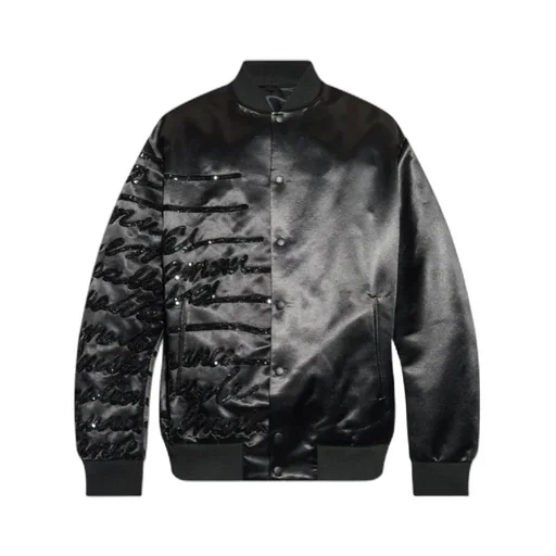 Sequin Embellished Bomber Jacket