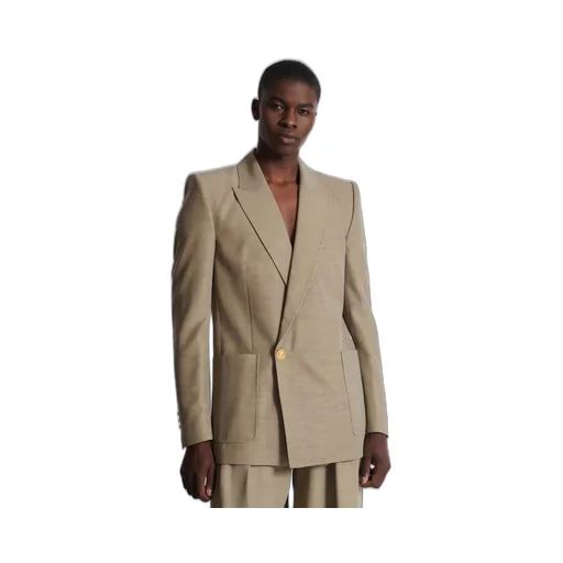 1-Button Tailored Cupro Jacket