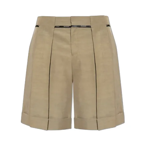 Turn-Up Hem Pleated Shorts