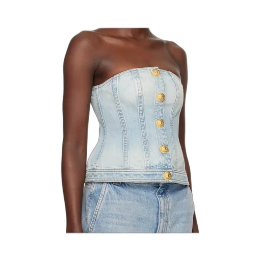 Denim Corset Top