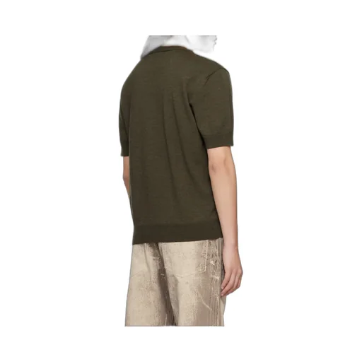 Knitted Round Collar T-Shirt