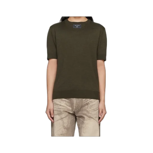 Knitted Round Collar T-Shirt