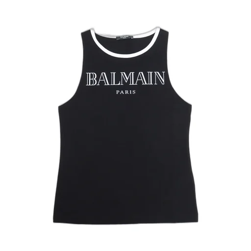 Logo Printed Racerback Tank Top