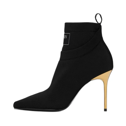 Crewneck Knit Ankle Boots