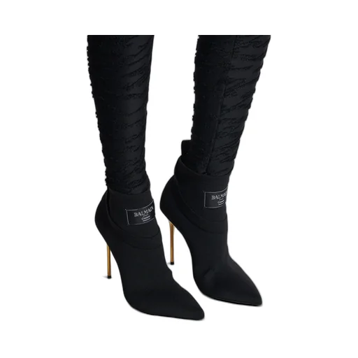 Crewneck Knit Ankle Boots