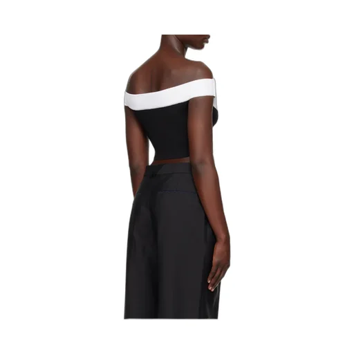 Two-Tone Knit Cropped Top