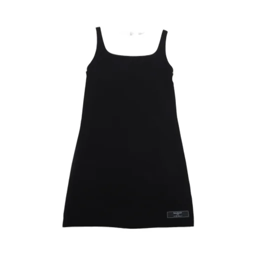 Rear Zipped Layered-Effect Dress