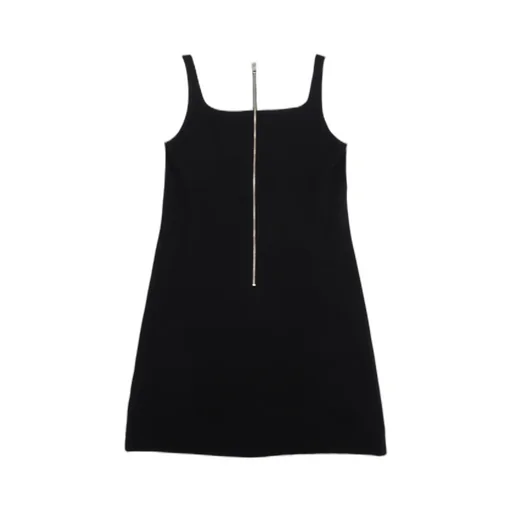 Rear Zipped Layered-Effect Dress
