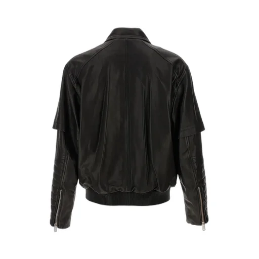 Layered Leather Jacket