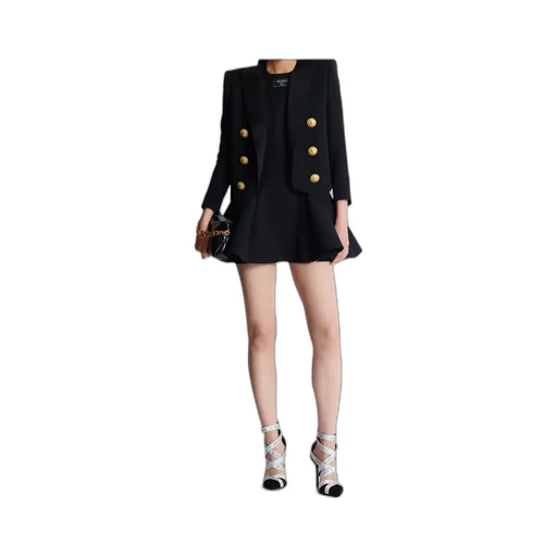 Flared Pleated Grain De Poudre Dress