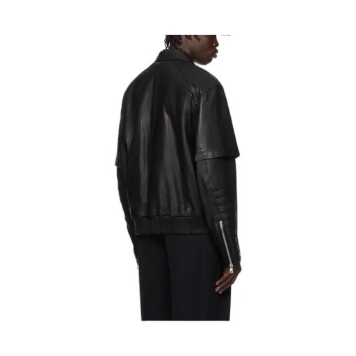 Layered Leather Jacket
