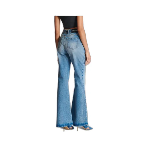 High-Waisted Flared Denim Jeans