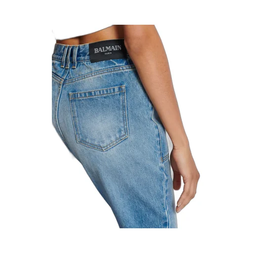 High-Waisted Flared Denim Jeans