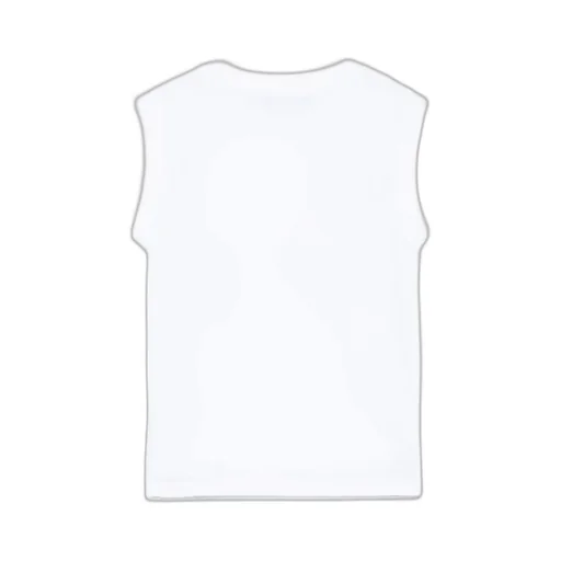 Rubberised Logo Crewneck Sleeveless Tank Top