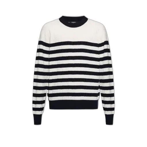 Striped Crewneck Knit Sweater