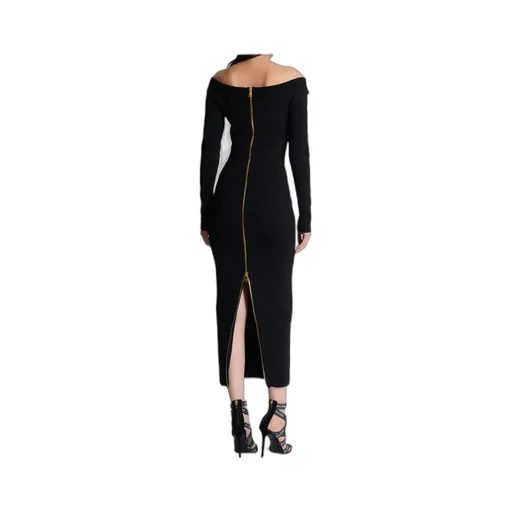 Long Plain Knit Dress