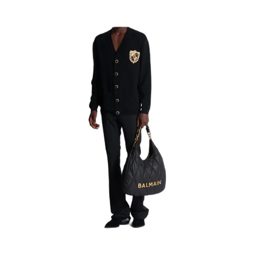 Embroidered Patch Knitted Cardigan