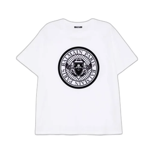 Logo Flocked Crewneck T-Shirt