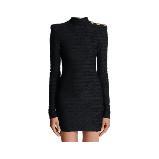 Love Letter Jacquard Short Knit Dress