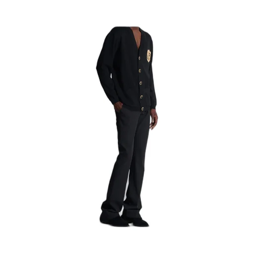 Embroidered Patch Knitted Cardigan